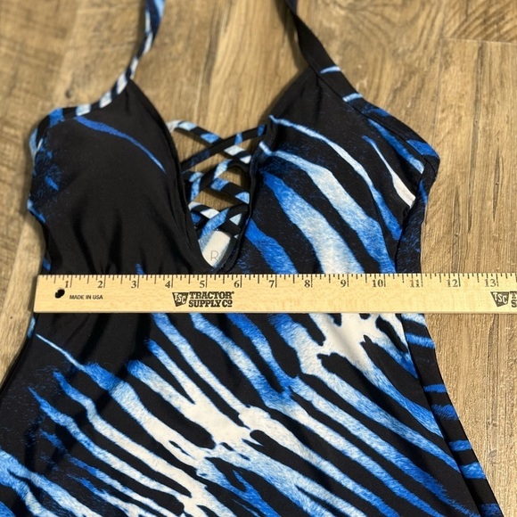 NWOT RACHEL Rachel Roy Lace-Up Halter Tankini Top - Picture 6 of 7